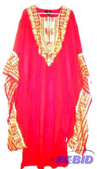 Ashro red and gold caftan size sm