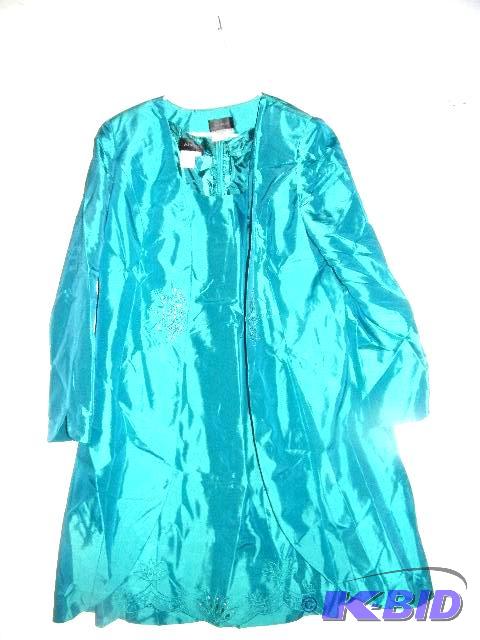 Ashro teal 2 piece dress and jacket