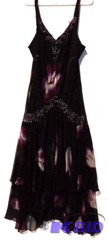 Midnight velvet black flower dress size 1X