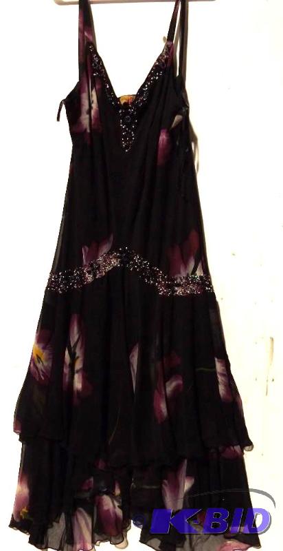 Midnight velvet black flower dress size 3X