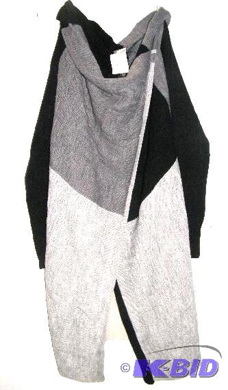 Seventh ave blackgreywhite shrug size 1X