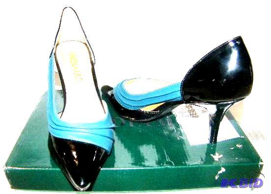 Andiamo black and teal heels Size 6