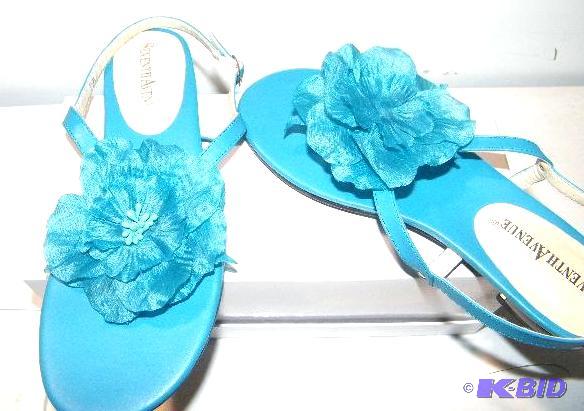 Seventh ave blue flower sandal size 7 12