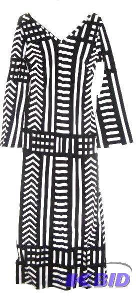 Ashro black and white pattern dress size s