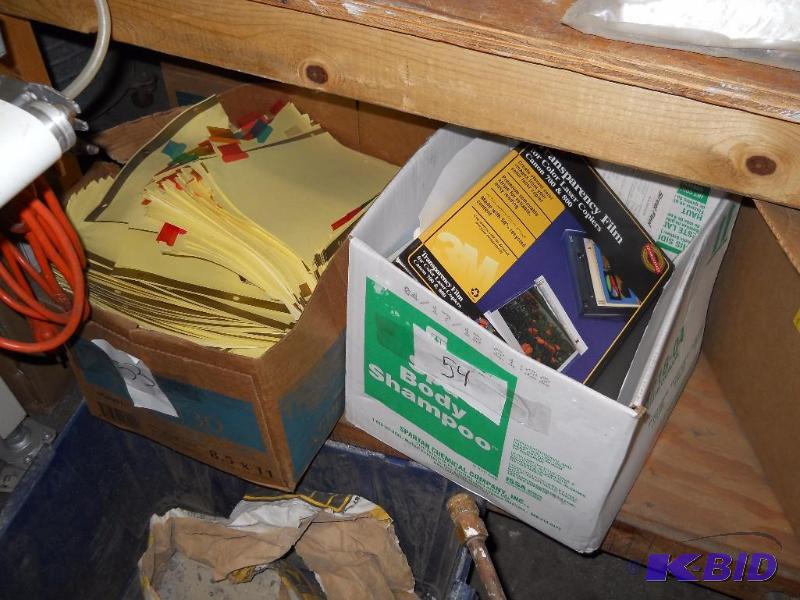 lot 23 image: 2 Boxes of Transparencies and File Folders