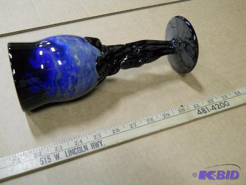 lot 45 image: Toensing Art Glass Wine Glass. Signed.