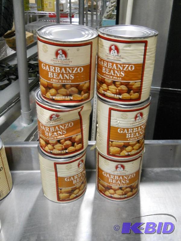 lot 46 image: 6 Cans of Garbanzo Beans. NEW. Approx. 42 lbs.