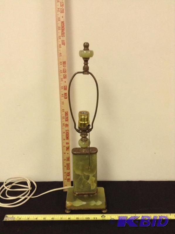 green stone lamp