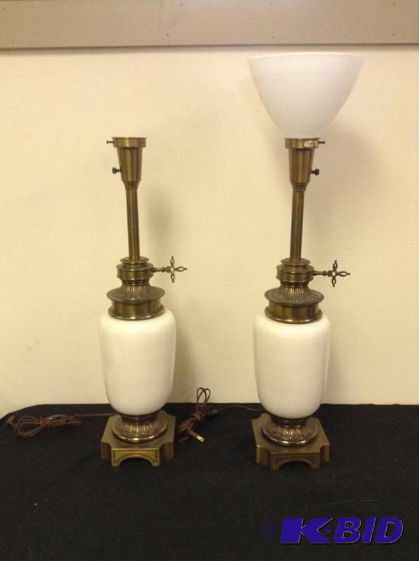lot 12 image: Pair of Vintage Stiffel Torchier Lamps
