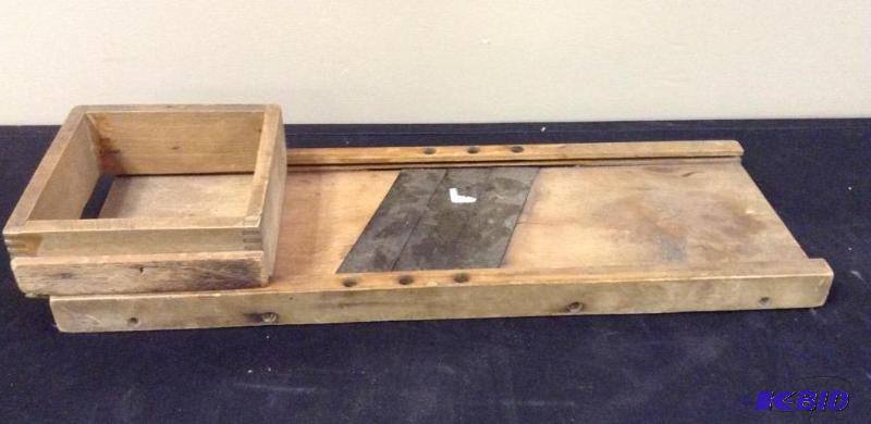 lot 46 image: Old Wooden Kraut Cutter