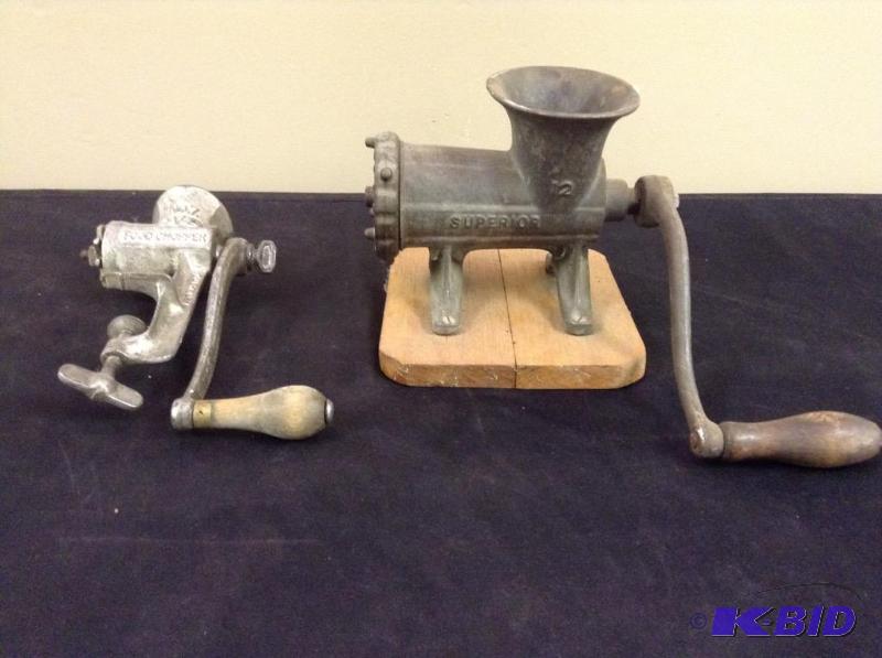 lot 53 image: Antique MeatFood Grinders