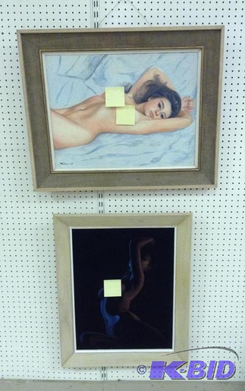 lot 87 image: Two Art Pieces of Nude Women