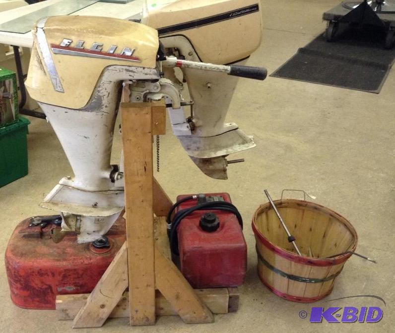 lot 88 image: Two Vintage 7.5 Outboard Boat Motors and tanks