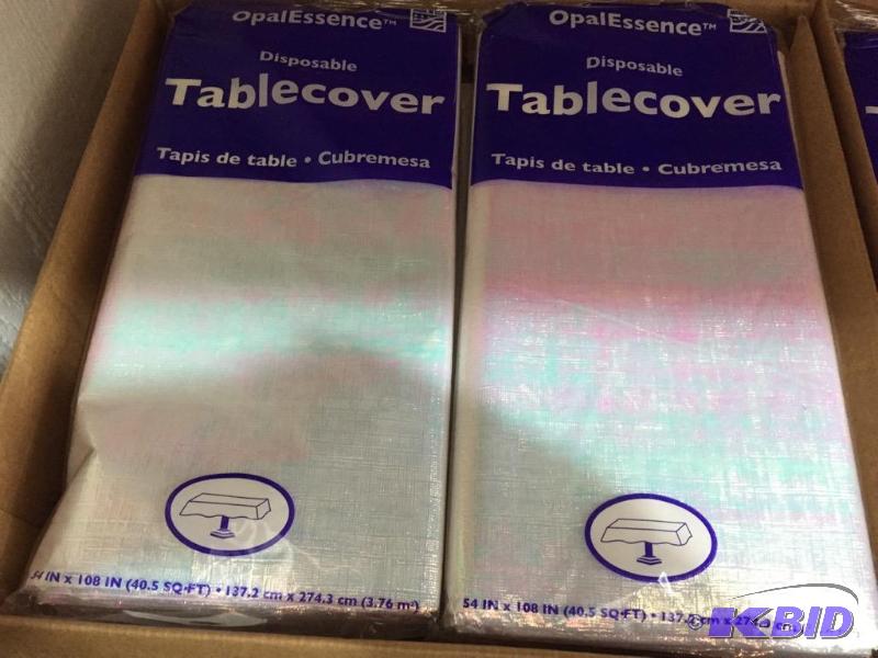 lot 1 image: 54 x 108 Opal Table Covers