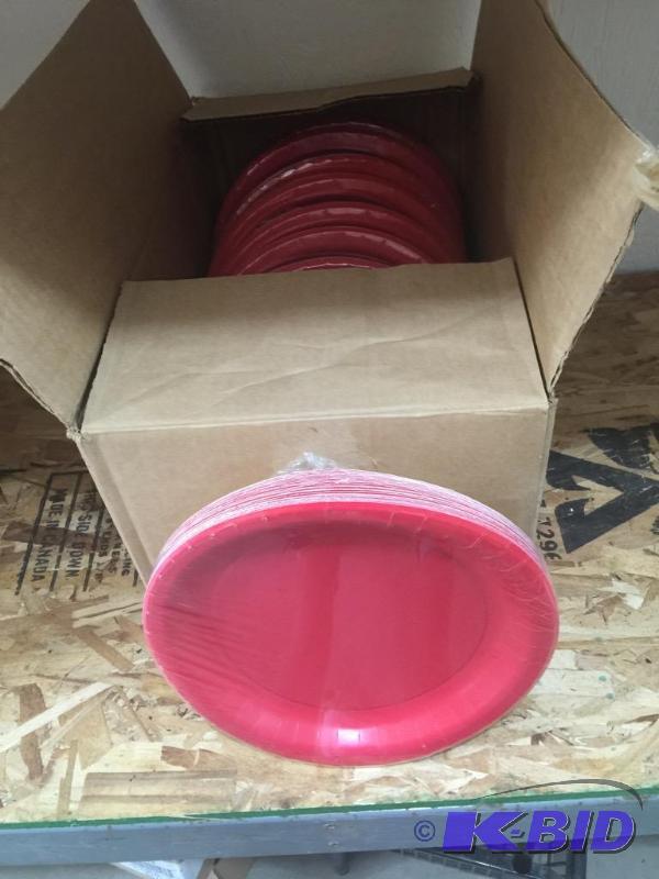 lot 107 image: 10-14 Apple Red Plates