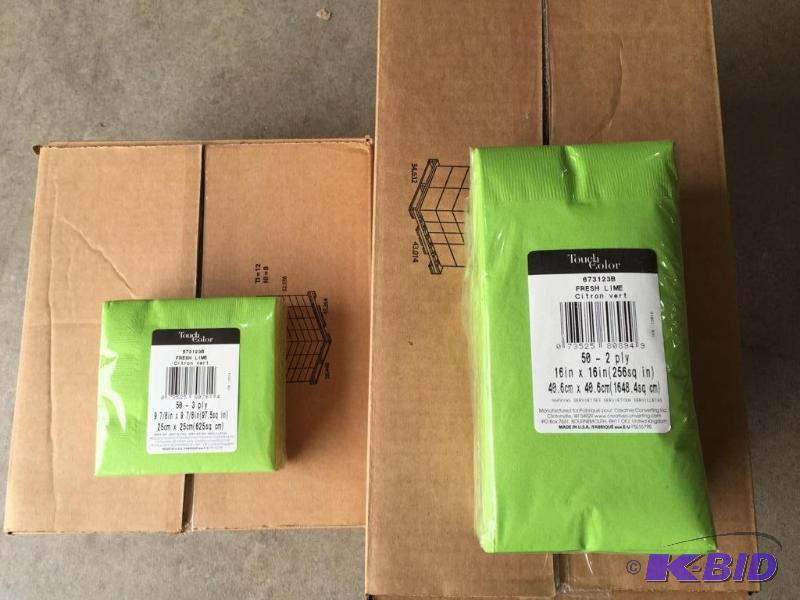 lot 122 image: Fresh Lime Napkins 2 Sizes