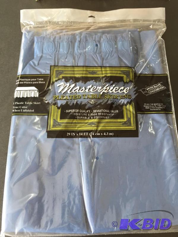 lot 166 image: Blue Table Skirts