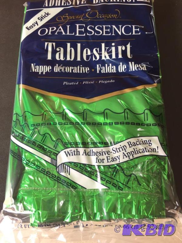 lot 169 image: Green Metallic Table Skirts