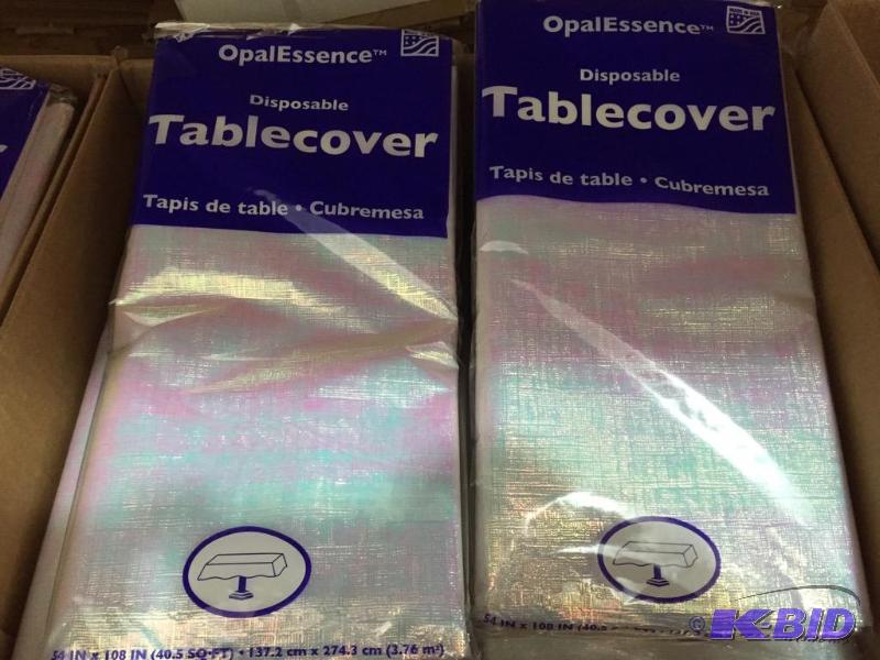 lot 2 image: 54 x 108 Opal Tablecovers