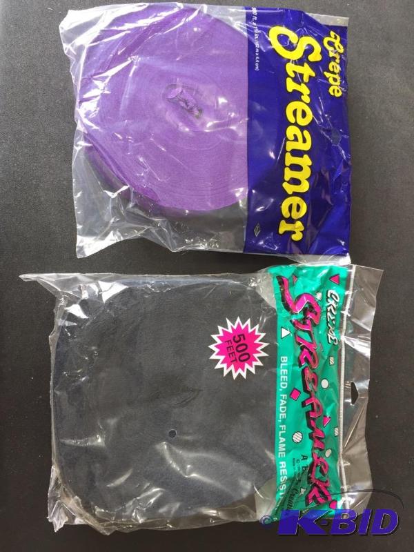 lot 217 image: Black and Purple Streamers