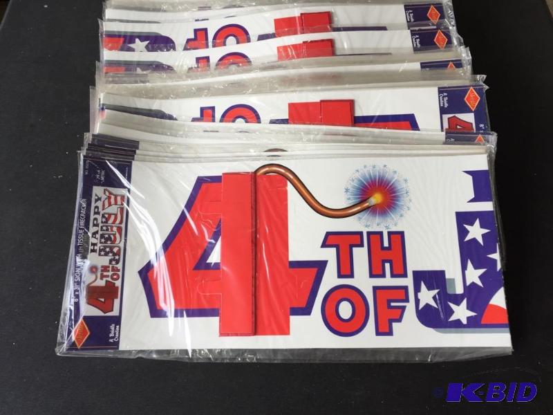 lot 252 image: 3 Foot by 8 Foot 4th of July sign
