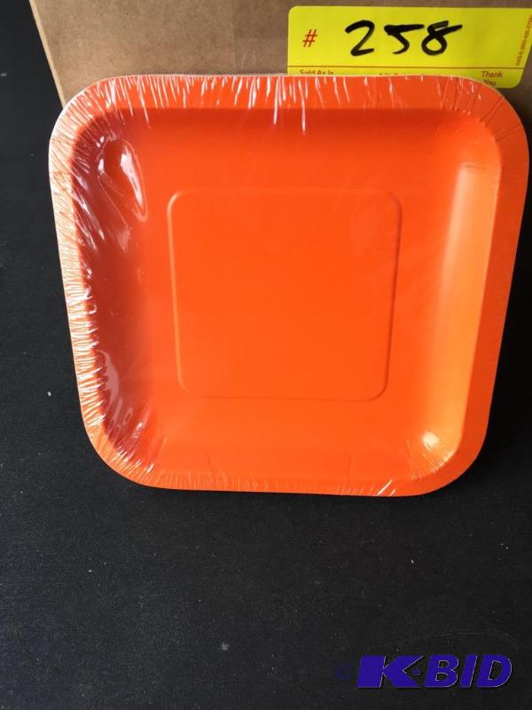 lot 258 image: 6-78 Inch Sunkissed Orange Plates