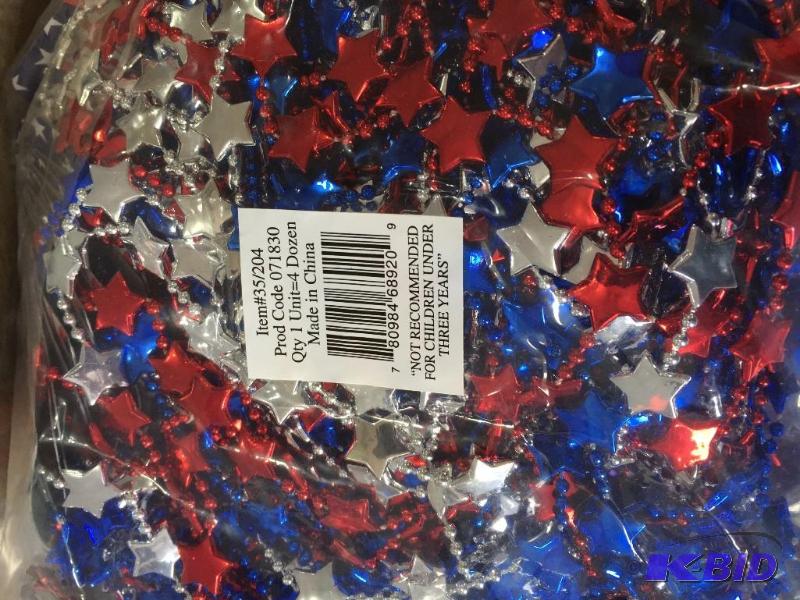 lot 308 image: Red and White Patriotic Beads