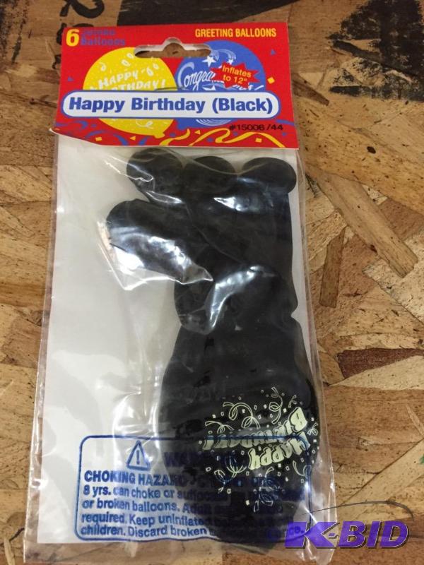 lot 48 image: Happy Birthday Balloons,Black