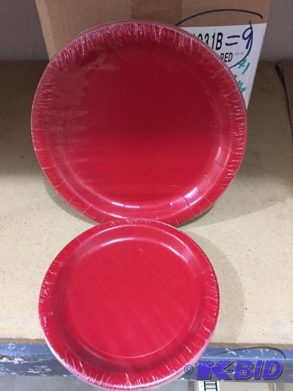 lot 76 image: 8-34 and 6-34 Classic Red Plates