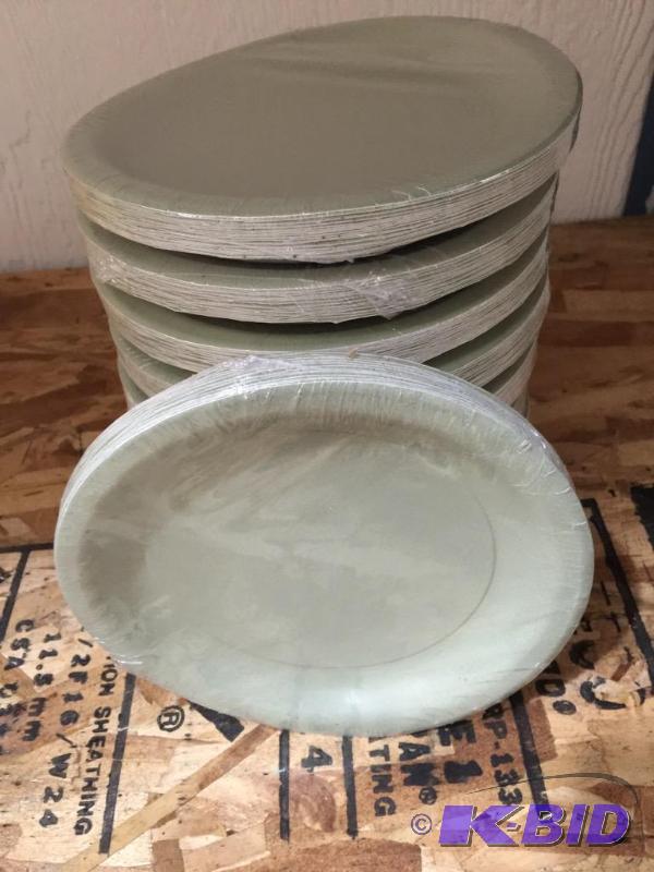 lot 85 image: 6-34 Sage Green Plates