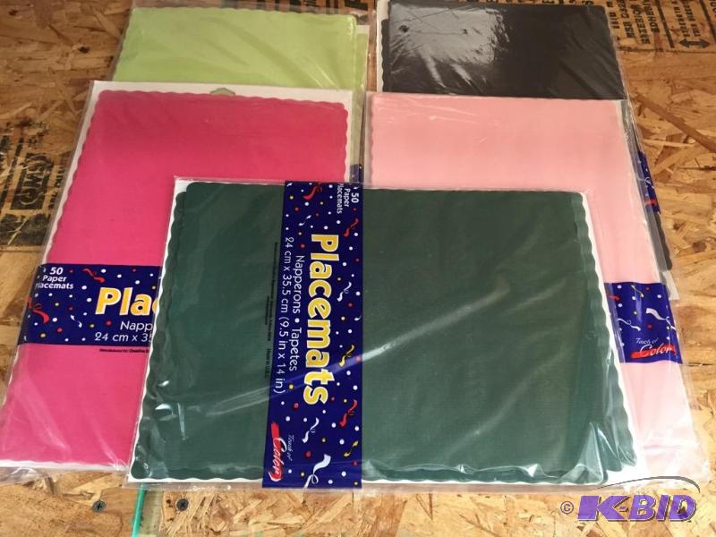 lot 96 image: Placemats Assorted Colors