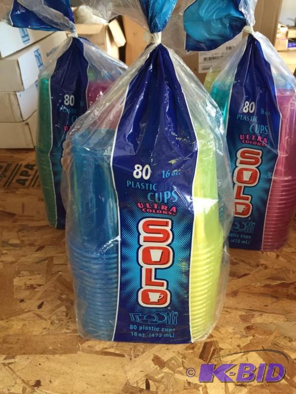 Solo Plastic Cups, Ultra Colors, 16 oz