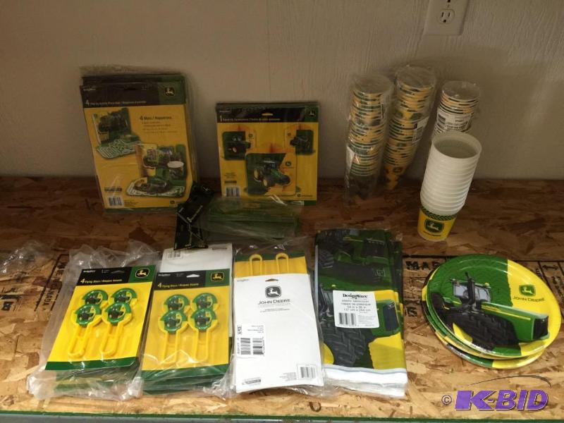 lot 99 image: John Deere Plates, Cups and misc