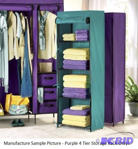 Purple Four Tier Storage Rack - Sort, contain...