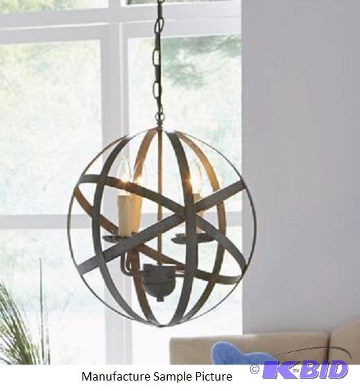 Metal Orb Chandelier -&nbspWith an antique g...