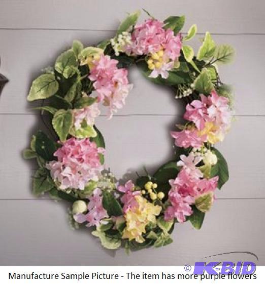 Hydrangea Wreath - 22&quot x 22&quot x 6&qu...