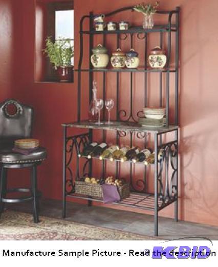 Sienna Bakers Rack with Wine Holder -&nbspSp...