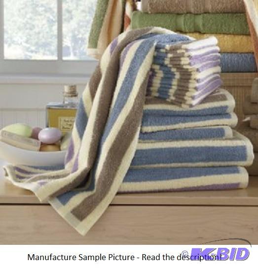lot 1 image: 14 Piece Towel Set - Blue, purple, brown, whi...