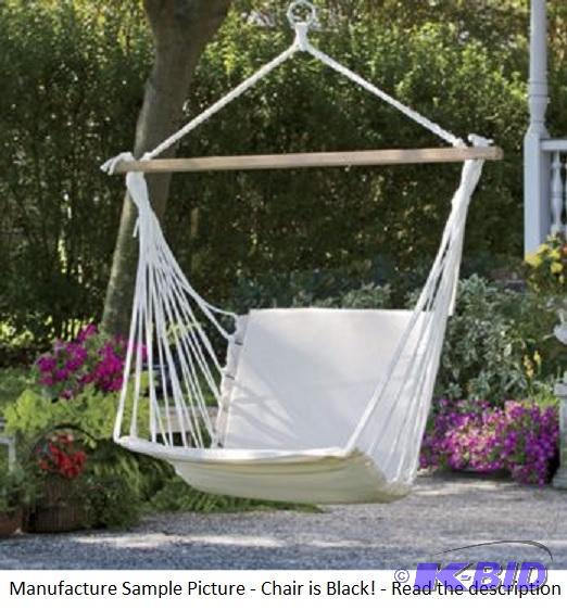 lot 25 image: Black Hammock Chair - Black -&nbspThis hammo...