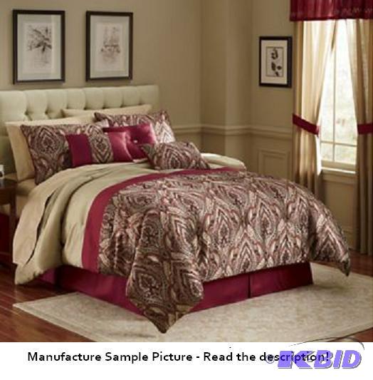 lot 40 image: 12 Piece Dynasty Comforter Set - Queen - Taup...