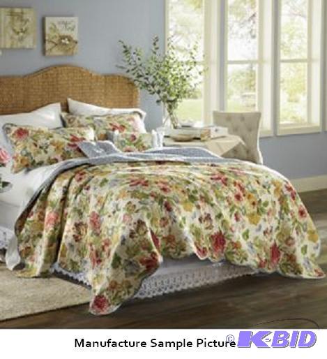 lot 70 image: Westport Oversized Reversible Cotton Quilt  F...