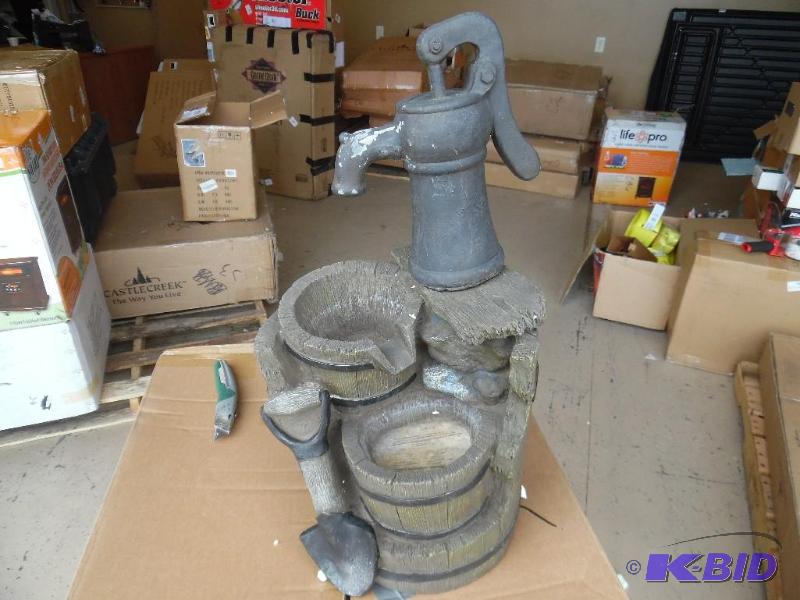 lot J9 image: CASTLECREEK Handcrafted Gardener Fountain