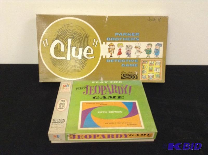 lot 10 image: Vintage Classic Games Clue and Jeopardy