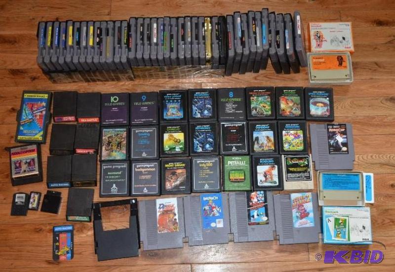 Large lot of Nintendo(many with sleeves), Ata...