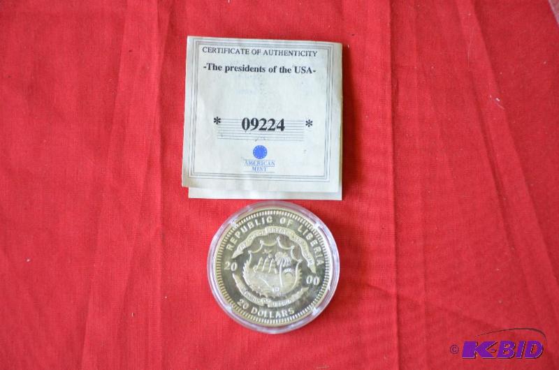 Silver Coin- Thomas Jefferson $20 with certif...