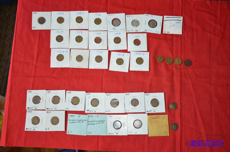 Indian Head pennies 1857 - 1907 Lincoln penni...