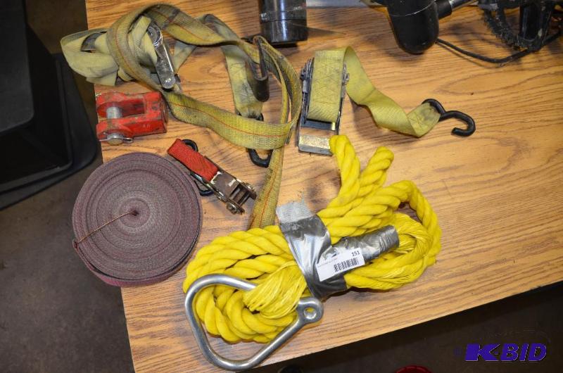 rope 1 inch diameter 2 ratchet tie downs 2 in...
