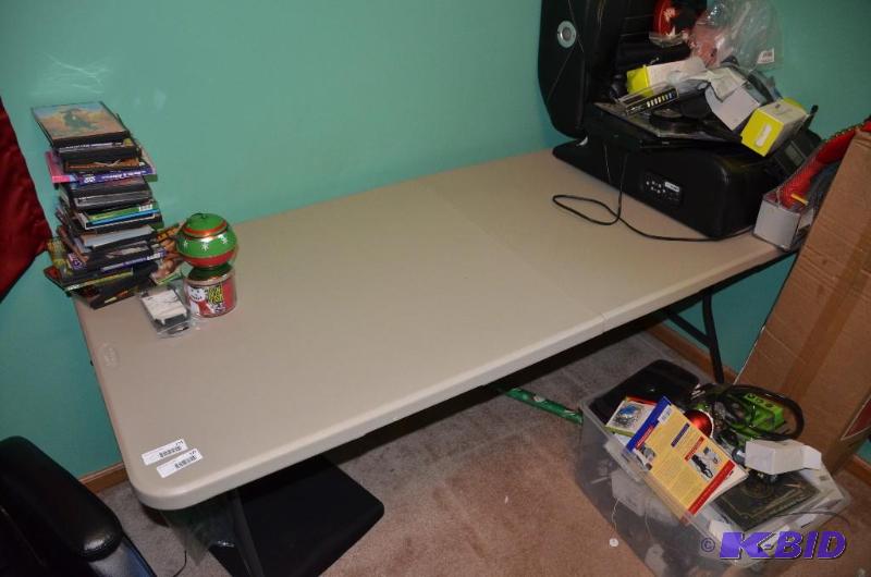 Sudden Solution gray folding table 72&quotlo...