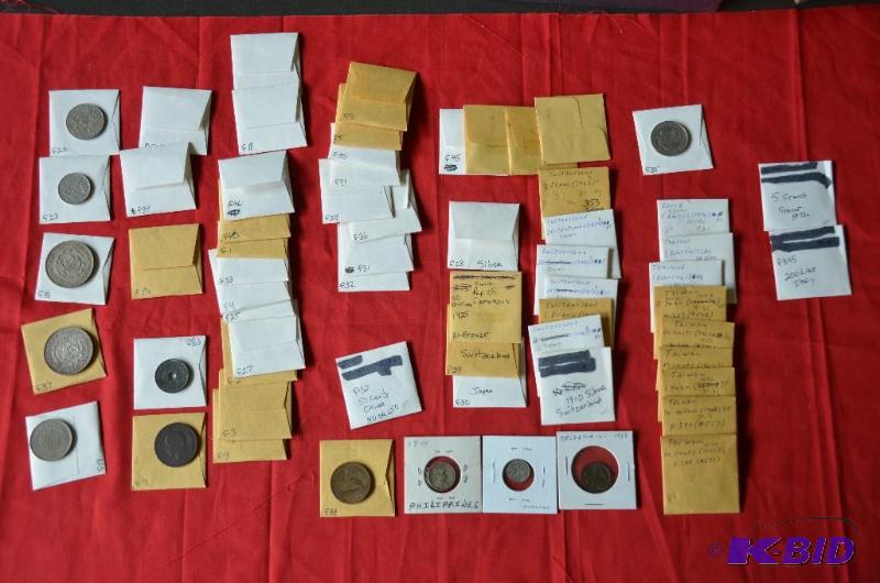 Foreign coin collection.&nbspAprox. 65 forei...