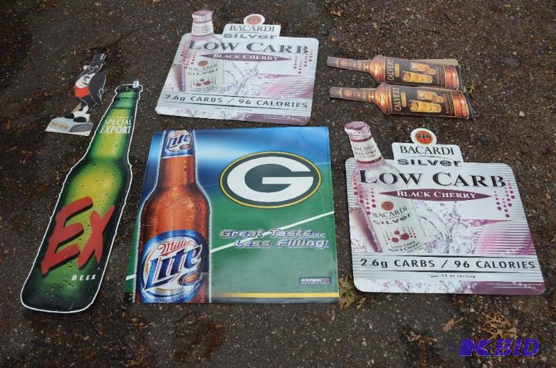 Beer signs - Old Crow, Calvert Extra- The Sof...